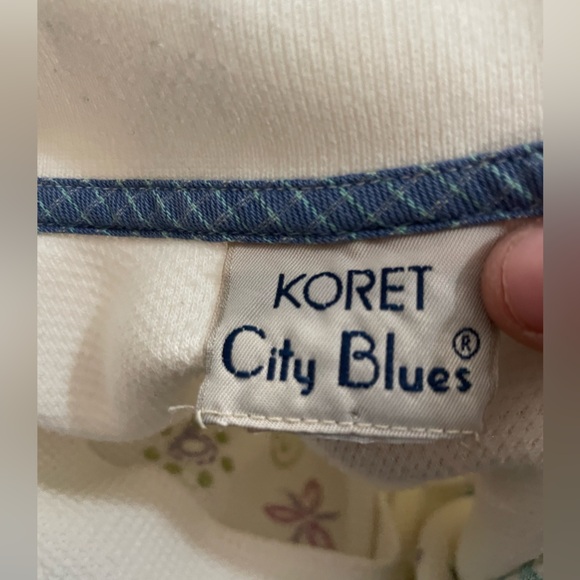 Koret City Blues Embroidered Waffle Fabric Short Sleeve 80s Button Up Shirt - Picture 4 of 5